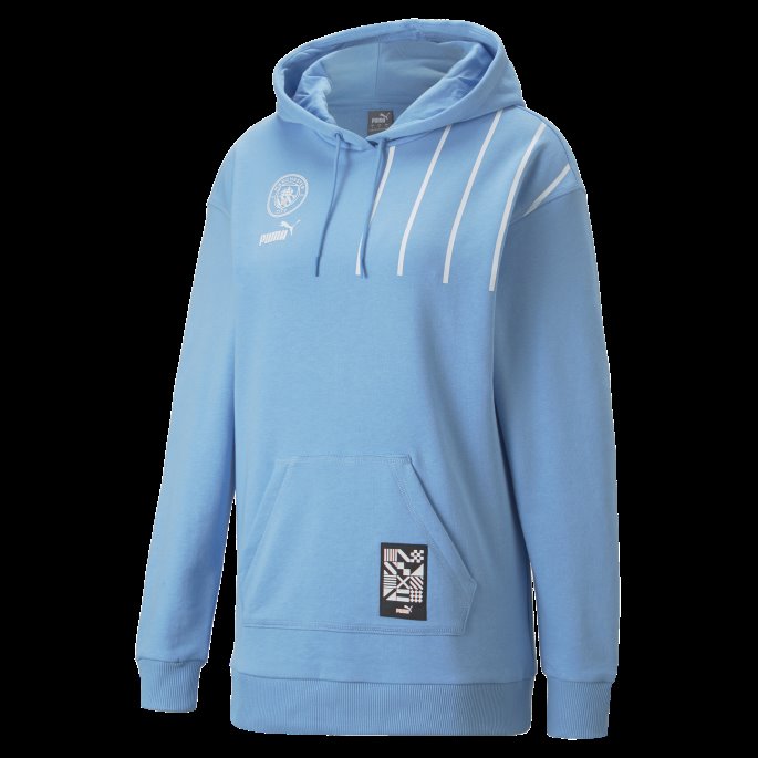 Team Lys Blå-hvit Puma På Salg Manchester City F.c. Ftblculture Hettegenser Kvinner
