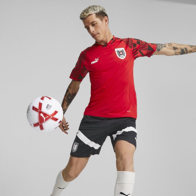 Svart-hvit Austria Fotball Treningshorts Menn Puma På Tilbud