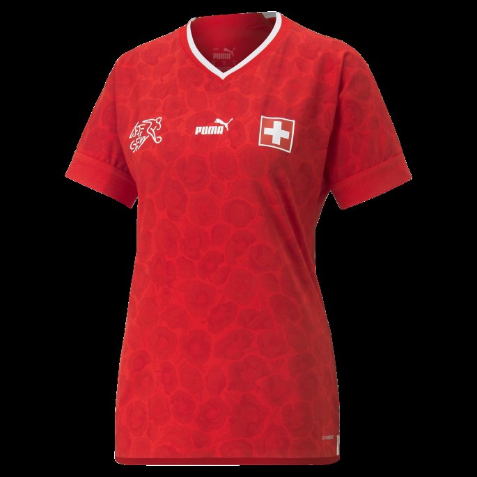 Rød-hvit Puma På Tilbud X Liberty Switzerland Hjemmetrøye Kvinner