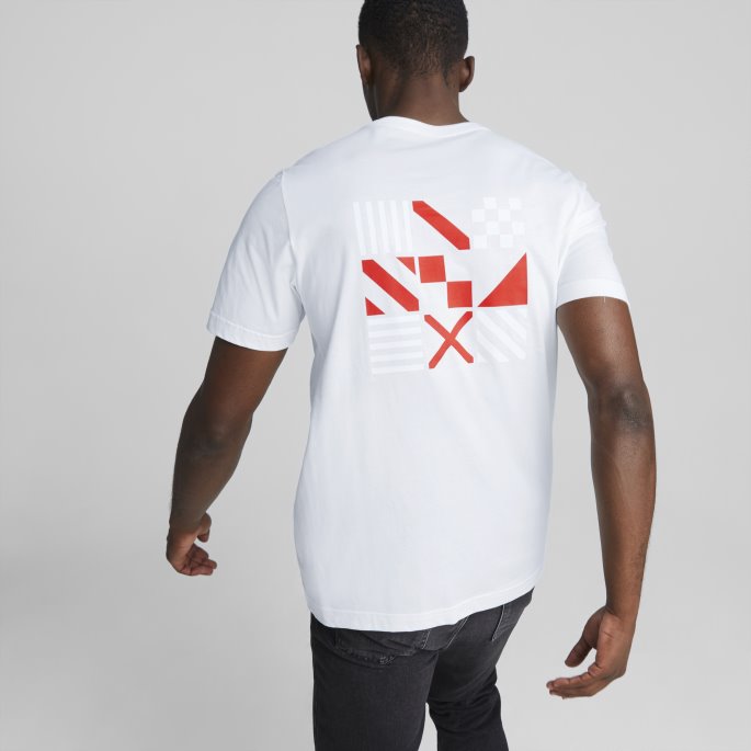 Ftblcore Fan Tee Menn Puma På Salg Hvit-rød