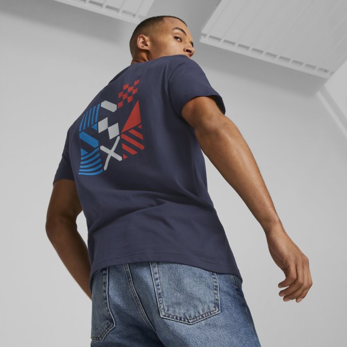 Ftblcore Fan Tee Menn Peacoat-elektrisk Blå Lemonade Puma På Salg