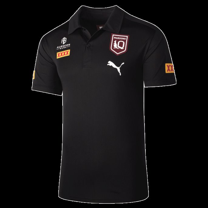 Svart Puma På Tilbud Queensland Maroons Herrepolo