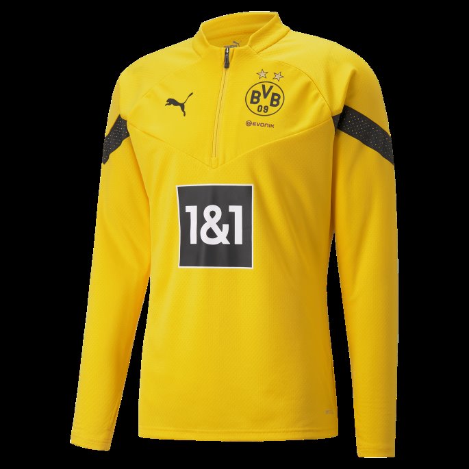 Borussia Dortmund Fotball Quarter-zip Trening Topp Menn Cyber Gul Puma På Salg