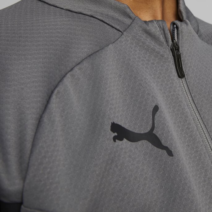 Puma På Tilbud Borussia Dortmund Fotball Quarter-zip Trening Topp Menn Røkt Perle