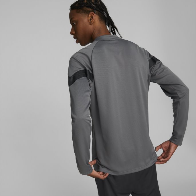 Puma På Tilbud Borussia Dortmund Fotball Quarter-zip Trening Topp Menn Røkt Perle