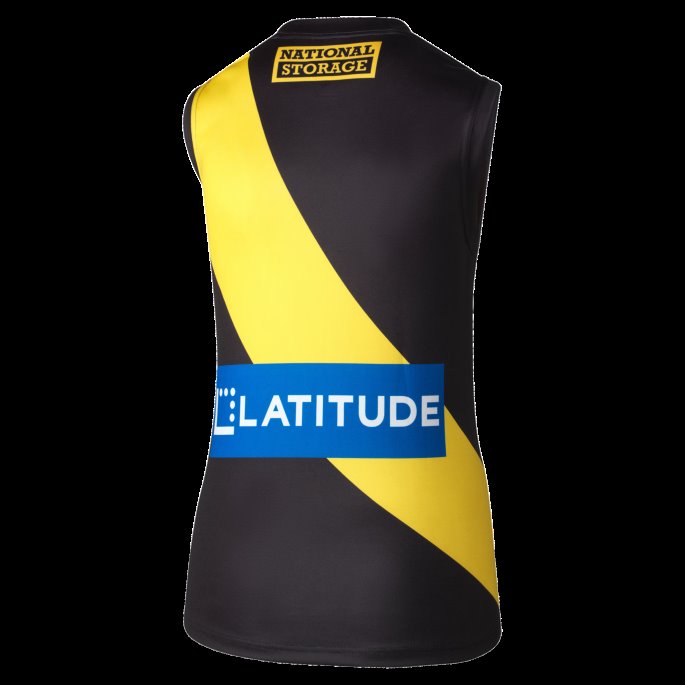 Richmond Fc Kvinners Kopi Hjemme Guernsey Svart-pulserende Gul Puma På Salg