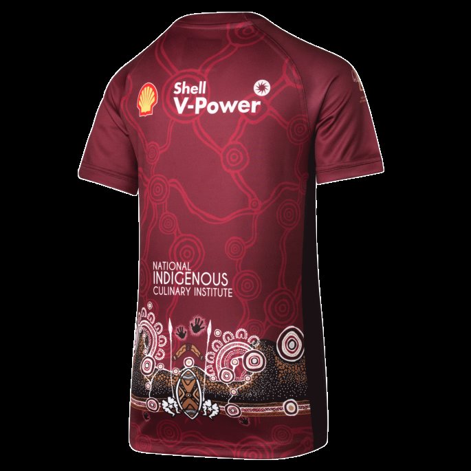 Puma På Tilbud Queensland Maroons Urfolks Replika Ungdomstreningstrøye Skifer-karbon Pms 432c