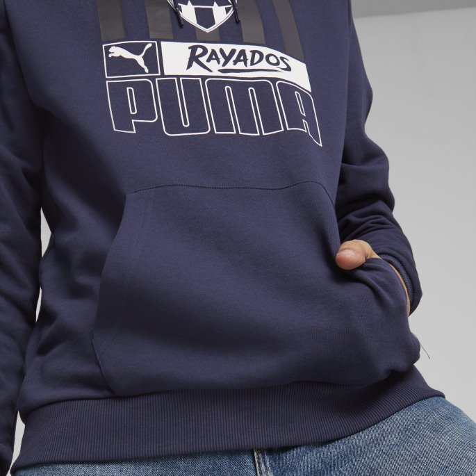 Peacoat-hvit C.f. Monterrey Fotball Ftblcore Hettegenser For Menn Puma På Salg