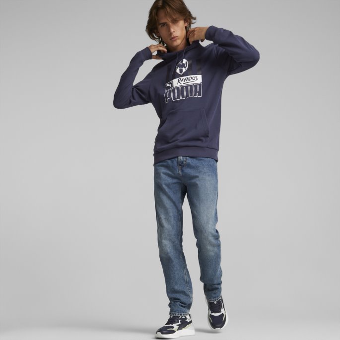 Peacoat-hvit C.f. Monterrey Fotball Ftblcore Hettegenser For Menn Puma På Salg