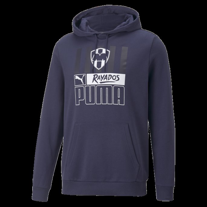 Peacoat-hvit C.f. Monterrey Fotball Ftblcore Hettegenser For Menn Puma På Salg