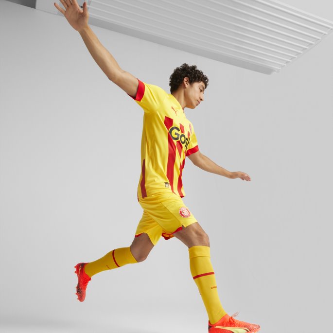 Spectra Gul-høyrisiko Rød Puma På Salg Girona Fc Borte 22-23 Replica Jersey Herre