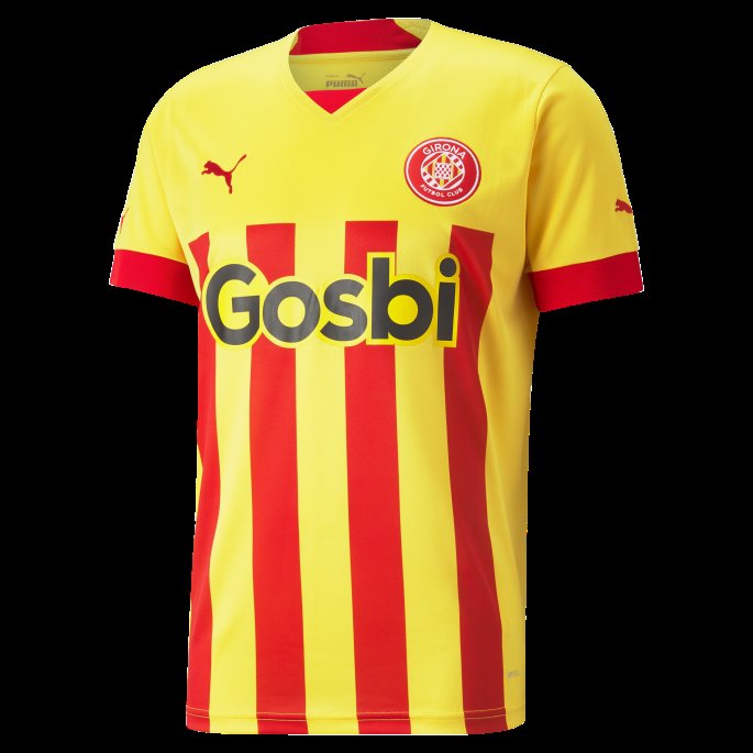 Spectra Gul-høyrisiko Rød Puma På Salg Girona Fc Borte 22-23 Replica Jersey Herre