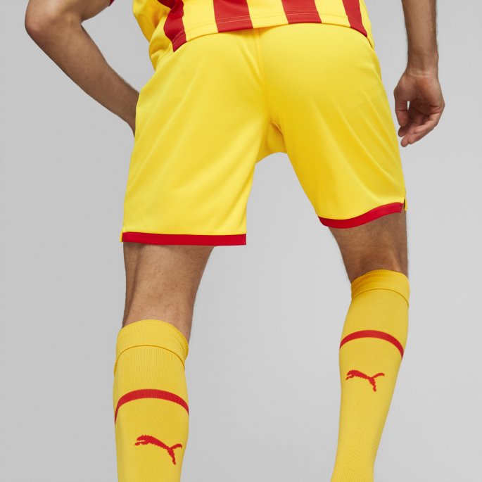 Girona Fc 22-23 Replica Shorts Herre Spectra Gul-høyrisiko Rød Puma På Salg