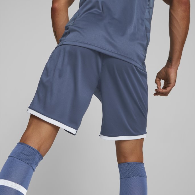 Mørk Denim-heather Girona Fc 22-23 Replica Shorts Menn Puma På Tilbud