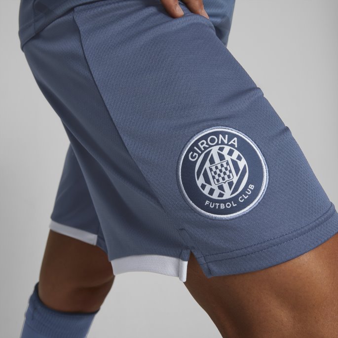 Mørk Denim-heather Girona Fc 22-23 Replica Shorts Menn Puma På Tilbud