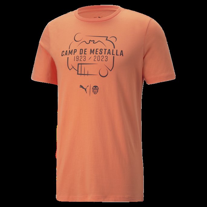 Puma På Salg Dyp Aprikos-svart Valencia Cf Fotball Mestalla 100 år Ftblcore Tee Menn