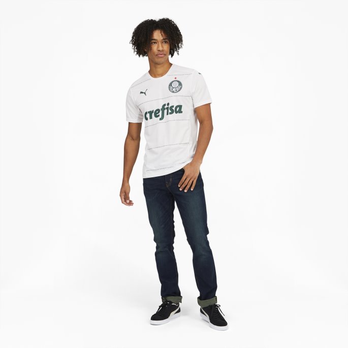 Puma På Salg Palmeiras Bortekopi Herre Fotballdrakter Hvit