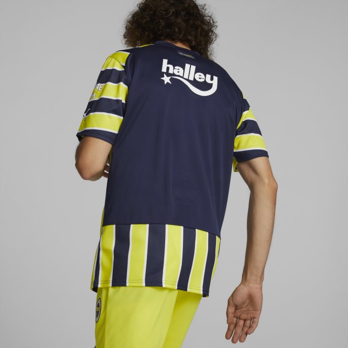 Puma På Salg Middelalderblå-flammende Gul Fenerbah E S.k. Hjemme 22-23 Replika Jersey Menn