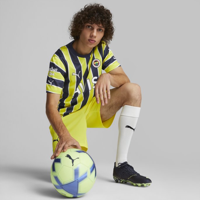 Puma På Salg Middelalderblå-flammende Gul Fenerbah E S.k. Hjemme 22-23 Replika Jersey Menn