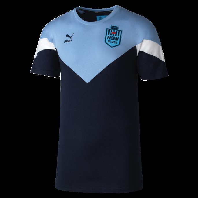Nsw Blues Ikonisk Herre-t-skjorte Puma På Salg Mørk Safir