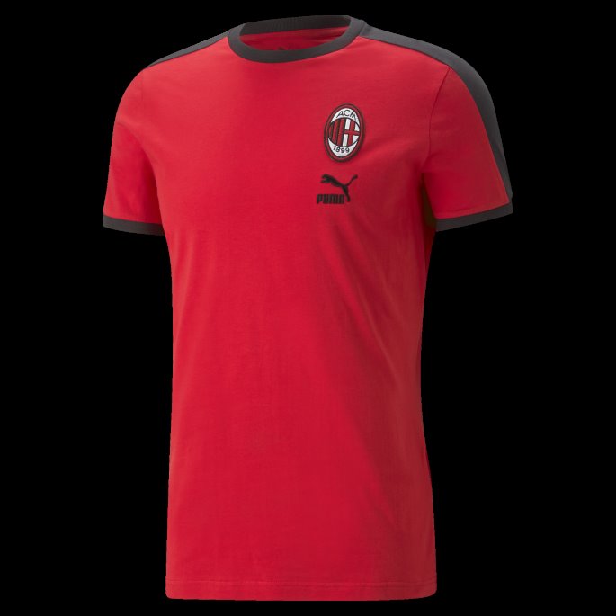 Tango Rød -svart Puma På Salg A.c. Milan Ftblheritage T7 Tee Menn