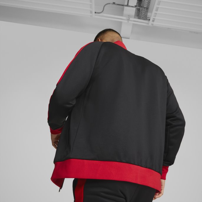 Puma På Salg A.c. Milan Ftblheritage T7 Treningsjakke Herre Svart-tango Rød