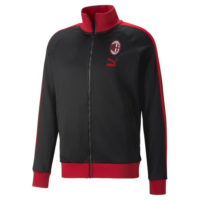 Puma På Salg A.c. Milan Ftblheritage T7 Treningsjakke Herre Svart-tango Rød