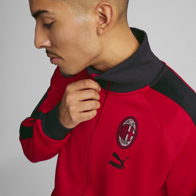 Puma På Tilbud Tango Rød -svart A.c. Milan Ftblheritage T7 Treningsjakke Herre