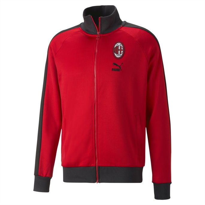 Puma På Tilbud Tango Rød -svart A.c. Milan Ftblheritage T7 Treningsjakke Herre