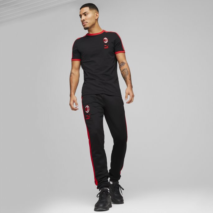Puma På Tilbud Svart-tango Rød A.c. Milan Ftblheritage T7 Treningsbukser Herre
