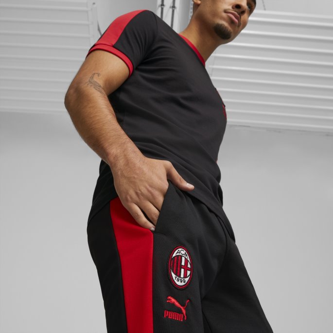 Puma På Tilbud Svart-tango Rød A.c. Milan Ftblheritage T7 Treningsbukser Herre