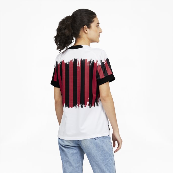 Hvit-tango Rød Puma På Salg A.c. Milan X Nemen Replica Fotballdrakt For Kvinner