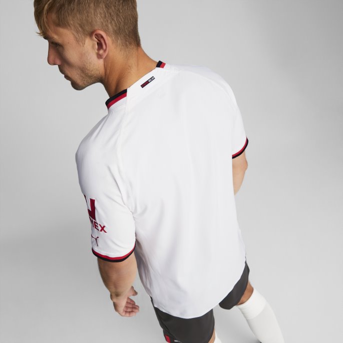 A.c. Milan Borte 22-23 Autentisk Jersey Herre Hvit-tango Rød Puma På Salg