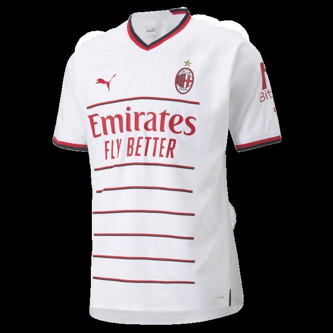 A.c. Milan Borte 22-23 Autentisk Jersey Herre Hvit-tango Rød Puma På Salg