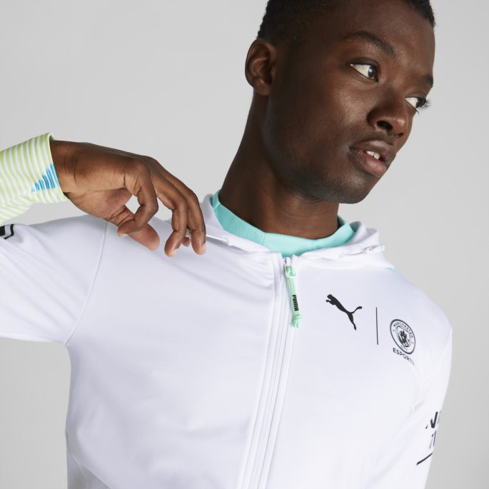 Puma På Salg Manchester City F.c. Esports Vevd Jakke Menn Hvit