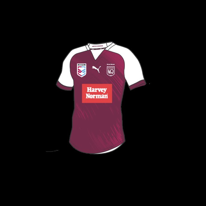 Beet Red-qrl Queensland Maroons Hn Replica Herre Jersey Puma På Salg