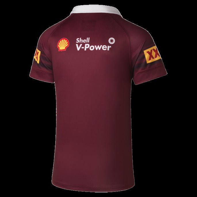 Burgundy-qld Puma På Tilbud Queensland Maroons Herre Kopi Jersey