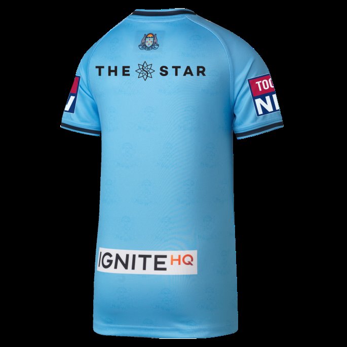 Nsw Blues Herre Kopi Jersey Bel Air Blue- Nsw Blues Media Puma På Salg