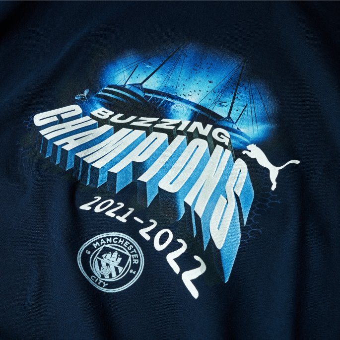 Puma På Salg Peacoat Manchester City F.c. Vinnere Tee Menn