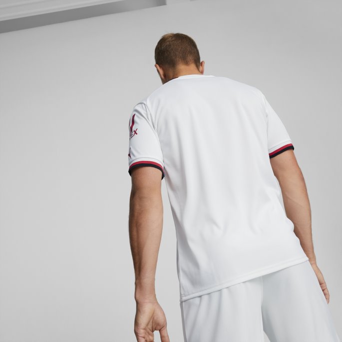 A.c. Milan Borte 22-23 Kopi Jersey Med Scudetto Menn Puma På Salg Hvit-tango Rød