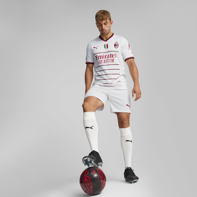 A.c. Milan Borte 22-23 Kopi Jersey Med Scudetto Menn Puma På Salg Hvit-tango Rød