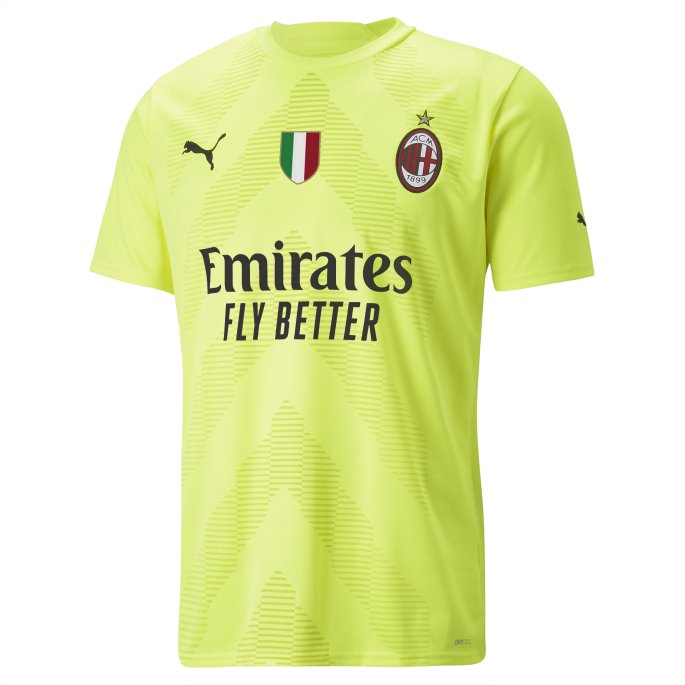 Gul Varslingssvart A.c. Milan Fotball Keeper Kortermet Kopi Jersey Med Scudetto Menn Puma På Salg