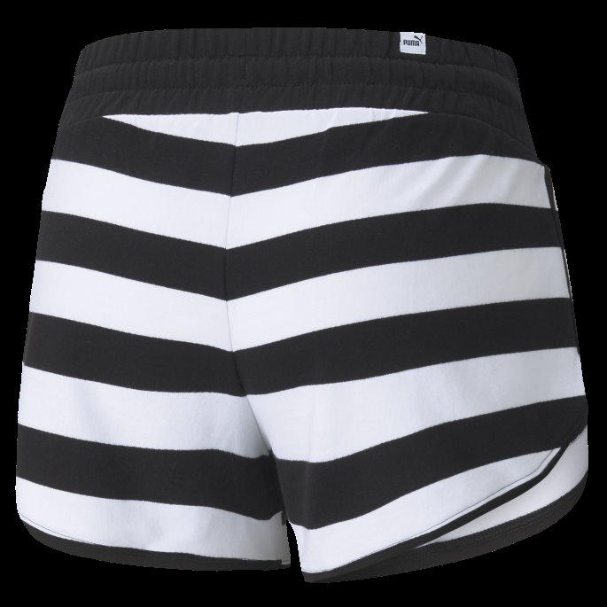 Puma På Tilbud Sommerstriper Trykt Dameshorts Svart