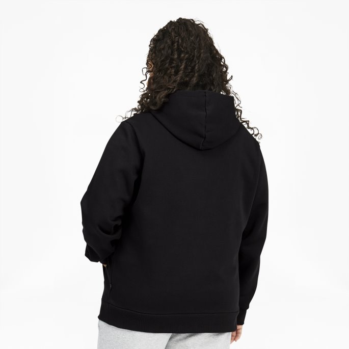 Puma På Tilbud Nødvendigheter Logo Fl Dame Hettegenser Bomull Svart