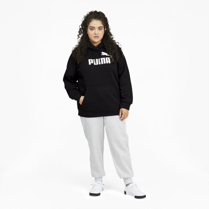 Puma På Tilbud Nødvendigheter Logo Fl Dame Hettegenser Bomull Svart