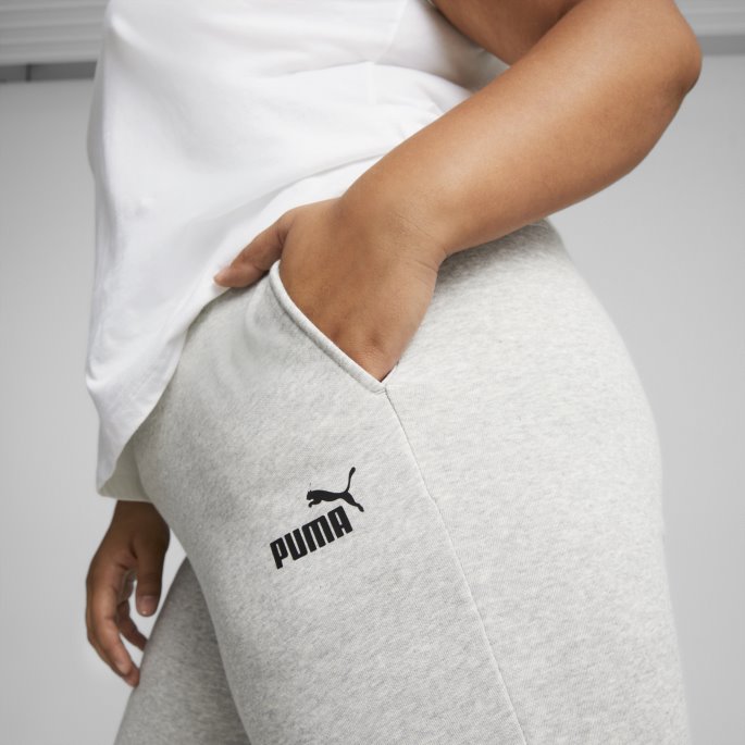 Essentials Fl Dame Joggebukse Lys Grå Lyngsvart Puma På Tilbud