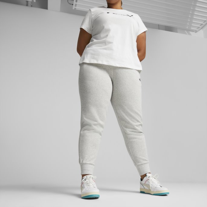Essentials Fl Dame Joggebukse Lys Grå Lyngsvart Puma På Tilbud