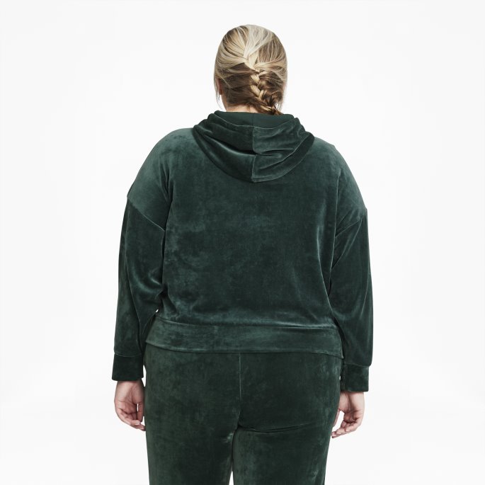 Grønne Gavler Puma På Tilbud Her Velour Dame Hettegenser Pl