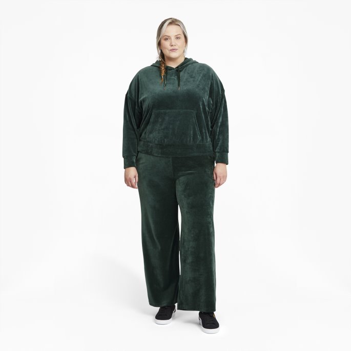 Grønne Gavler Puma På Tilbud Her Velour Dame Hettegenser Pl