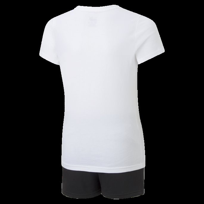Logo T-skjorte Og Shorts Ungdomssett Puma På Salg Hvit